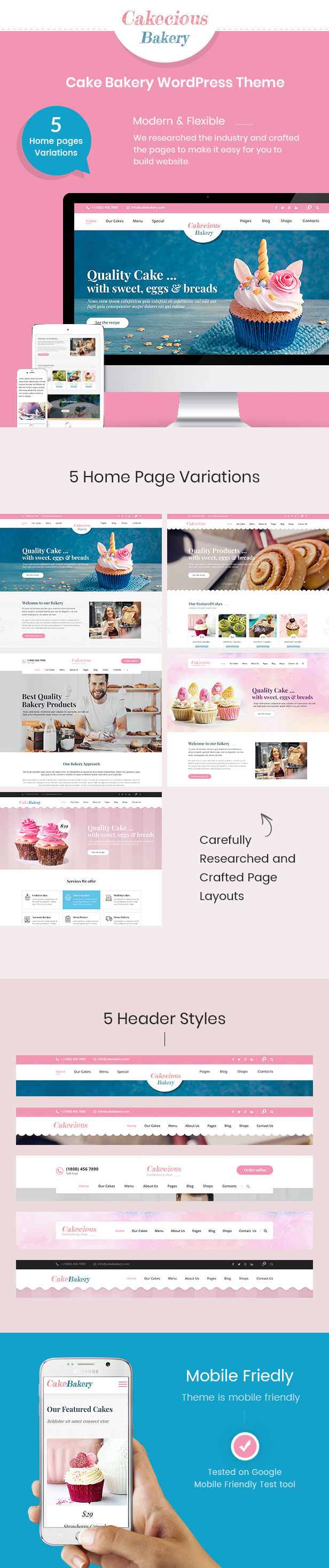 Cakecious - Cake Bakery Food WordPress Theme - 2